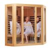Far Infrared Wooden Sauna, Room Home Sauna Spa for 3 to 4 Person