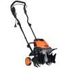 12 Amp Electric Tiller, 18" Tilling Width 3.94" Tilling Depth Corded Electric Tiller/Cultivator, Steel Mn Tines