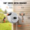 Retractable Hose Reel, 115 ft x 1/2 inch, 180° Swivel Bracket Wall-Mounted, Garden Water Hose Reel with 9-Pattern Nozzle, Automatic Rewind