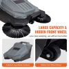 Walk-behind Hand Push Floor Sweeper, 25.6" Sweeping Width Floor Sweeper Manual Non-Electric, 5-Gallon Waste Container