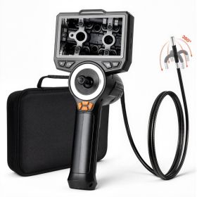 Articulating Endoscope With Light, 4-Way 360 Articulated Borescope, 0.24 Slim Lens 1920 X 1080, 4.5 HD IPS Screen, 8X Zoom Inspection Camera For (Option: Default)