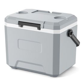 Hard Cooler, 17QT Portable Cooler, Leak-Resistant Coolbox Keeps Contents Cool For 48 Hours, Insulated Chests With Ice Retention And Heavy-Duty Ha (Option: Default)
