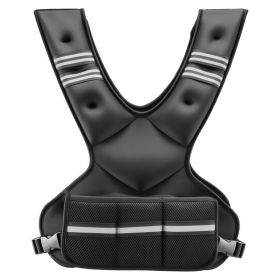 Adjustable Weighted Vest, 20-32 Lbs Comfortable X-Shape Body Weight Vest Set With 6 Weight Packs And Reflective Stripe, For Men Women, Workout Eq (Option: Default)
