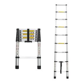 Telescoping Ladder 8.5FT, Telescopic Extension Ladder, Aluminum Alloy Folding Ladder Portable Multi-Purpose For Indoor Outdoor Work, Heavy Duty 3 (Option: Color)