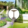 Outdoor Garden Freestanding Pedestal Bird Bath Feeder