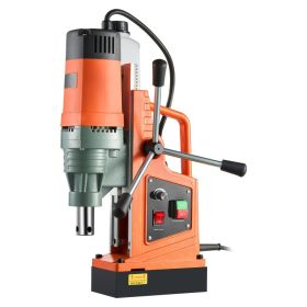 Magnetic Drill, 1550W Motor 2 In Coring Diameter, 2922 Lbf Magnetic Force, 0-550 RPM Variable Speed, Portable Electric Mag Drill Press Drilling M (Option: Default)